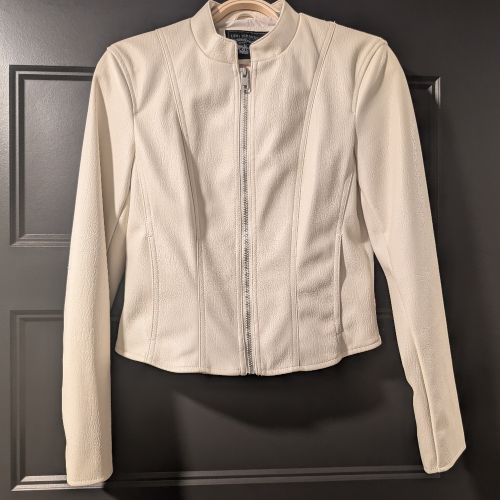 Levi's White Zip-Front Women's Jacket